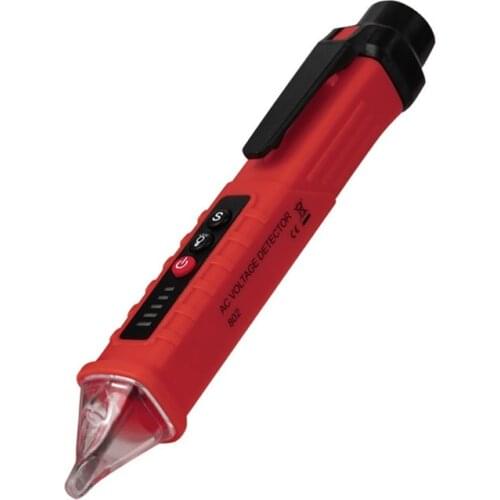 3 colors Digital VD802 Non-Contact AC Voltage Tester Meter Adjustable Sensitivity Pen Indicator LED Socket Volt Detector Test Pe