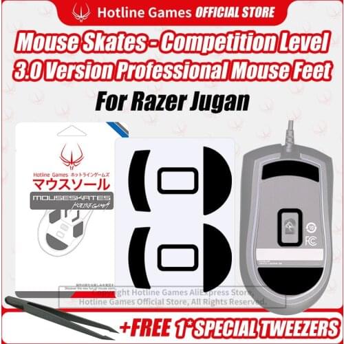 Hotline Games 3.0 Mouse Skates Mouse Feet Replacement for Razer Jugan Gaming Mouse,Smooth, Durable,Glide Feet Pads