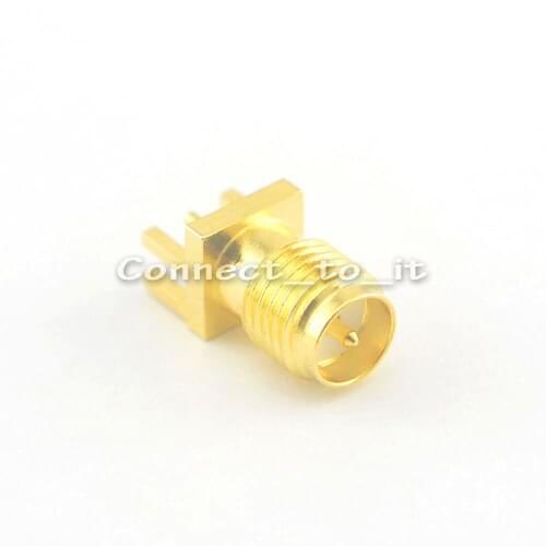 6 Pieces RP SMA Jack Female Edge Mount PCB Board Receptacle RP SMA Plug Connector