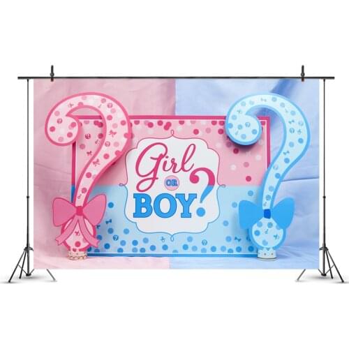 Amawill Gender Reveal Background Cloth Girl Or Boy Tapestry Baby Shower Decor Photography Backdrops Activity Decorations Kids