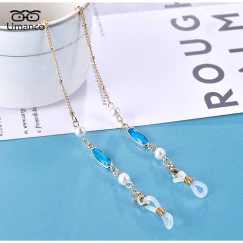 Fashion Sunglasses Chain for Women Flower Crystal Pendant Mask Glasses Chains Anti-Drop Lanyard Necklace Eyeglasses Jewelry