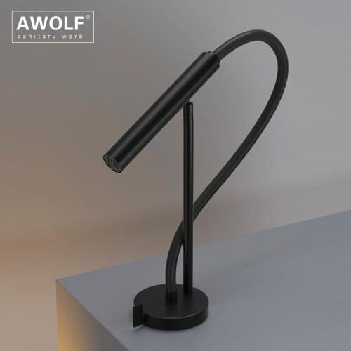 Bathroom Designer Basin Faucet Solid Brass High Single Handle Matt Black Hot And Cold Mixer Water Tap For Bathroom Sinks ML8099