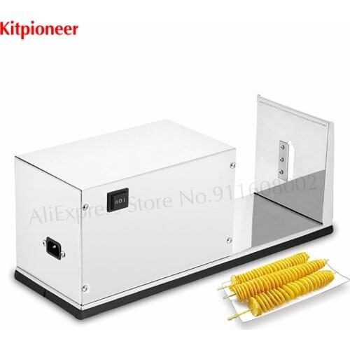 Electric Potato Tornado Slicer Commercial Spiral Potatos Cutter Carrots Vegetable Cutting Machine 220V / 110V