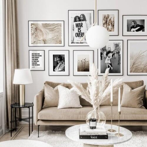 Europe Black and White Figure Street Scenery Picture Canvas Painting Wall Art Grass Poster and Print for Home Living Room Decor