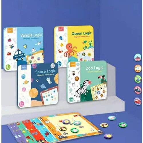 Montessori Jigsaw Puzzle Kids Wood Magnetic Sudoku Logic Thinking Toys Early Educational Board Games Birthday Gifts For Children
