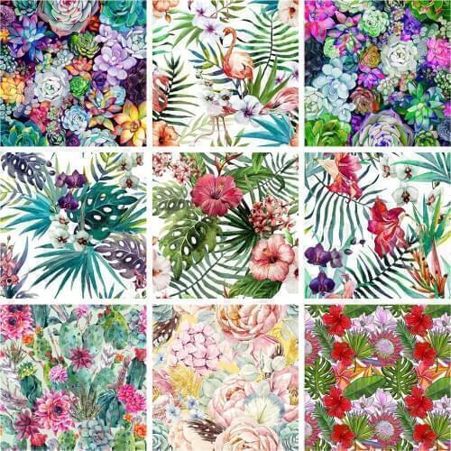 HUACAN Full Square Drill Diamond Painting Kit Flower 5D DIY Diamond Embroidery Cross Stitch Cactus Handmade Gift Home Decor