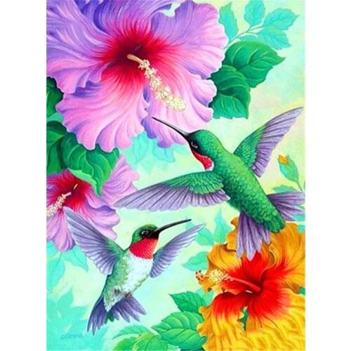 5D DIY Diamond Paintings Full Round Tulips Mosaic Art Cross Stitch Painting Flower Kits Embroidery Sticker Decoration Home