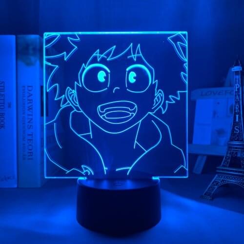 Anime Lamp My Hero Academia Izuku Midoriya for Bedroom Decor Birthday Gift Manga Gadget My Hero Academia Izuku Light 3d