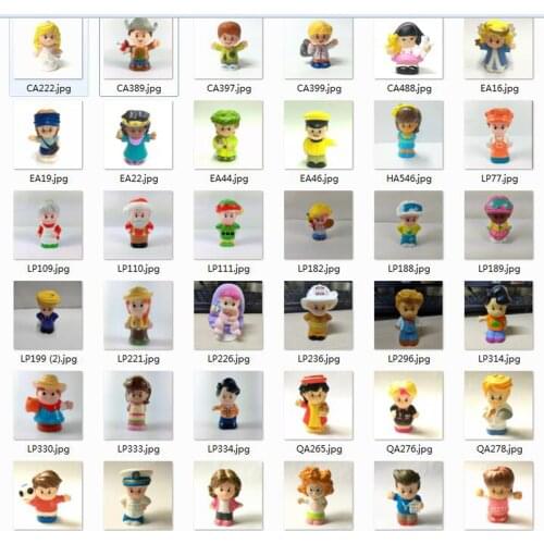 Fisher Little 2.5inch Mini People Boy Girl Koby Mia Mom Dad Famer Cartoon Figures Kids Toys gift - Your Choice