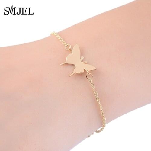Trendy Big Butterfly Bracelets & Bangles for Women Jewelry Crescent Moon Bar Pineapple Infnite Mountain Charm Bracelets femme