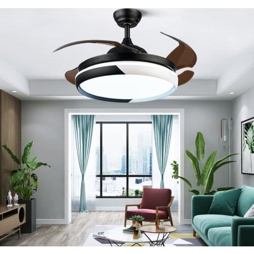 Nordic bedroom decor led living room ceiling fan light lamp restaurant dining room ceiling fans with lights remote control