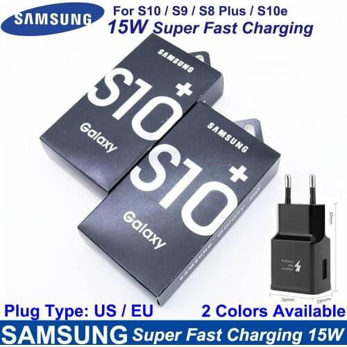 Samsung Original Fast Charging Charger USB Wall EU US Adapter Type C Data Cable For Galaxy S10 S9 S8 Plus S10e S11 Note 9 8 A50