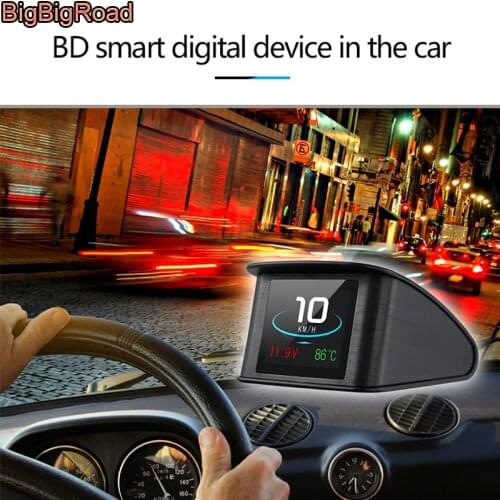 BigBigRoad Car Hud OBDII 2 Windscreen Projector Head Up Display For Ford Focus 2 3 Mondeo MK4 Fusion Edge Fiesta Everest Mustang