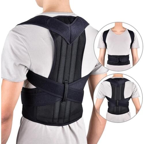 Joylife Adult Unisex Adjustable Shoulder Back Support Posture Corrector Belt Band Brace Belt Corset Posture Correction