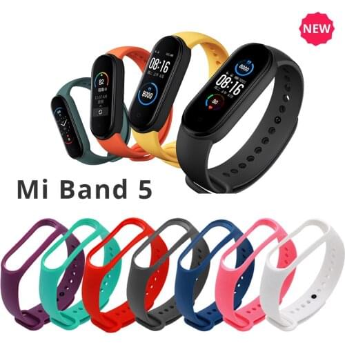 Wrist Strap For xiaomi Mi Band 5 Accessories Bracelet Silicone Strap For Mi Band5 Miband 5 Wristband Replacement Watch Bend 5