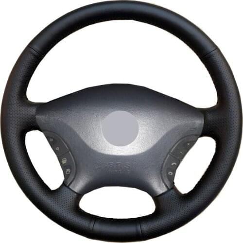 Hand Sew Car Steering Wheel Cover Wrap Cow Leather Suede For Mercedes Benz W639 Viano 2006-2011 Vito For Volkswagen VW Crafter