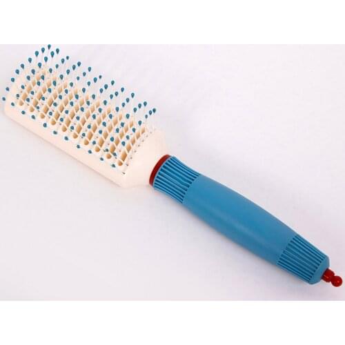 9-Rows Detangling Hair Brush Denman Detangler Hairbrush Scalp Massager Straight Curly Wet Hair Comb