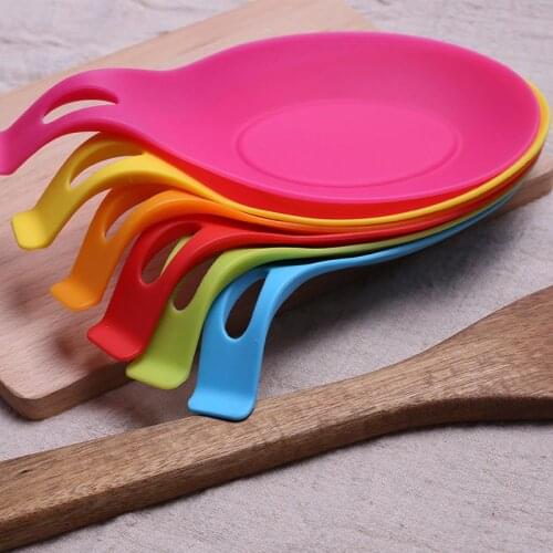 1Pcs Silicone Spoon Rest Insulation Spoon Pad Heat Resistant Drink Glass Coaster Eat Mat Pot Holder Kitchen Accessories 7zCF419