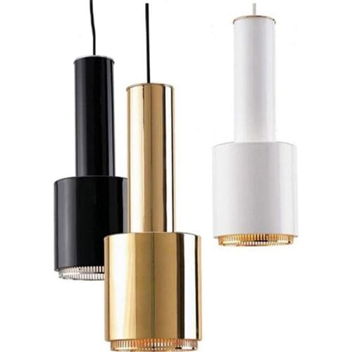 Modern LED Pendant Lamp Gold Metal E27 Pendant Light For Restaurant Bar Table Project Black Gold White Hanging Lighting PA0293