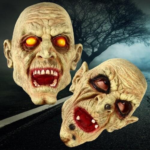 Witch Mask Horror Old Man Headgear Halloween Magic Party Cosplay Sorceress Costume Props Scary Latex Dress Up