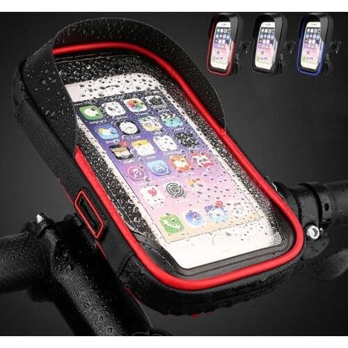 Bicycle Motorcycle Phone Holder Waterproof Case Bike Phone Bag for iPhone Xs 11 Samsung s8 s9 Mobile Stand Support Scooter Cover