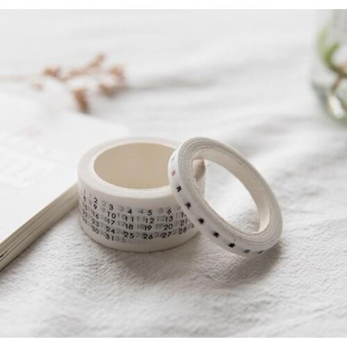 Vintage Black And White Calendar Decoration Washi Tape DIY Scrapbooking Masking Tape Sticker