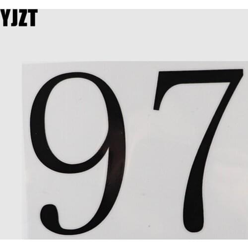YJZT 14.6CM×11.2CM Black/Silver Speed 97 Limit Figures Decal Car Stickers Vinyl 13D-0764