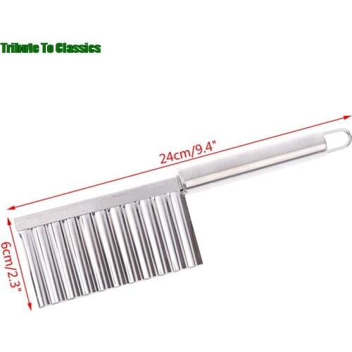 Stainless Steel Potato Wave Knife 1Pc Kitchen Accessories French Fry Cutter Vegetables Slicer Chip Cooking Tool
