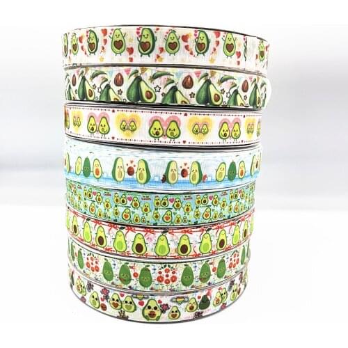 3yards 25mm(1") Grosgrain Ribbon Printed Fruit for Christmas Wedding Decoration DIY Sewing Handmand Craft