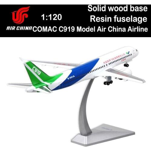 32CM 1:120 COMAC C919 Model Air China Airlines W Base Landing Gear Metal Alloy Aircraft Plane Airliner Toy Adult Gift Decoration