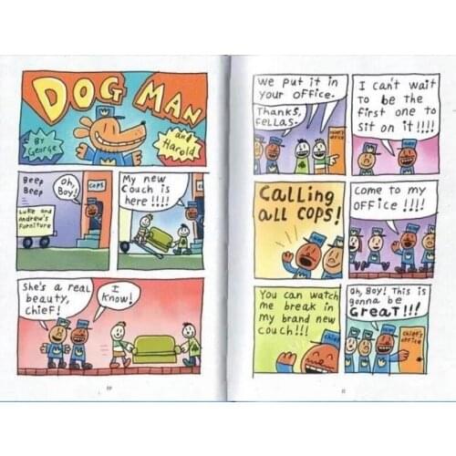 5-12 year Childrens English story book Dog man english picture book help child be reader early education book 8pc/set