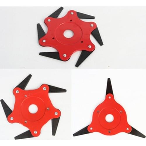 6 Steel Blades Razors Lawn Mower Grass Trimmer Head Brushcutter Garden Grass Cutter Tools Spare Parts Trimmer Garden Tools