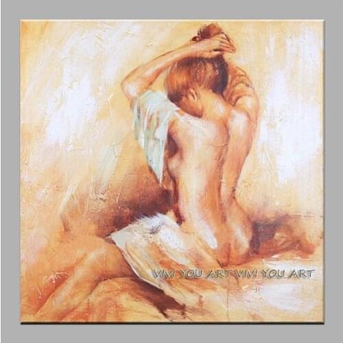 Large abstract Canvas Art HandPainted Nude Girl painting sexy Naked Women Oil Painting Wall Decoration On Canvas home decoration