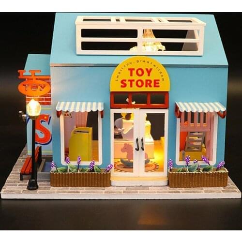 Wooden House DIY Dollhouse Plush Nest Creative Manual Assembly Model Wooden Villa Art House Toys Women Gift Valentines Day