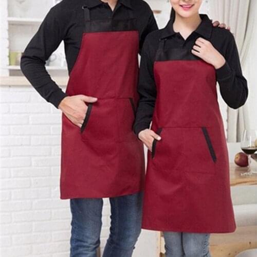 Apron with Pocket Waterproof Cotton Blend Home Unisex Apron for Kitchen