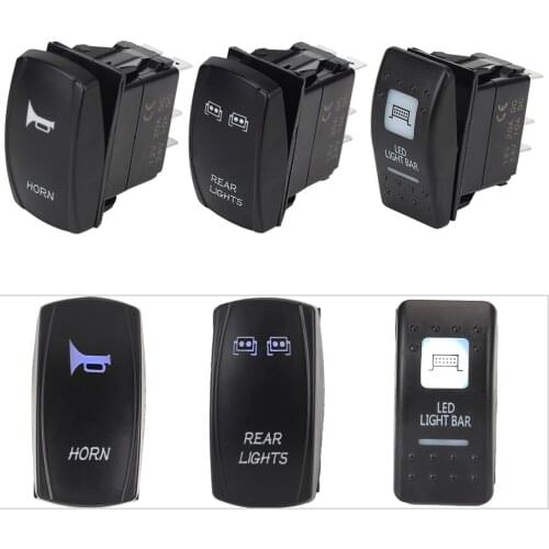 Illuminated LED WINCH For Can Am Maverick Commander Rocker Switch Rear Front lights Horn UTV ​For Polaris DC12-24V Led light Bar