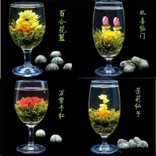 China Tea 16 Pieces Blooming Tea Different Flower Tea Handmade Flower Chinese Flowering Balls Herbal Crafts Flowers Gift Packing