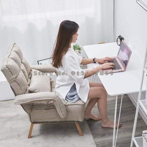 Computer sofa chair home comfortable sedentary lazy sofa office desk chair bedroom folding reclining back chair