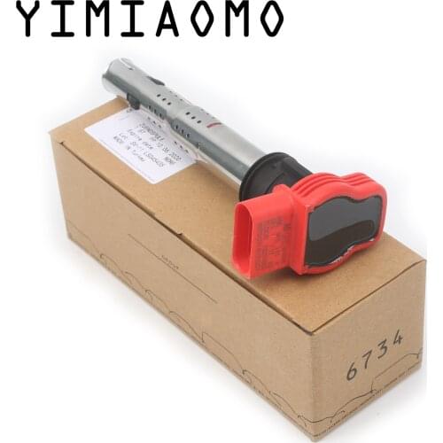Red Ignition Coil 06E905115E For Audi A4 A5 A6 A8 Q5 Q7 VW Touareg 2.8L 3.0L 3.2L V6 2005 2008 2013 06E 905 115 E 06E 905 115 D