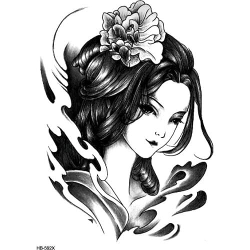 Beauty Flower Waterproof Temporary Tattoo sticker body art Flash Tatoo sleeve men Glitter tattoos tatuajes temporales