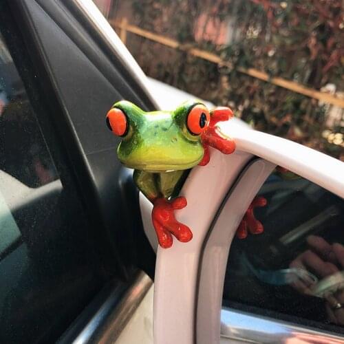 Creative Funny Frog Car Interior Decoration Rearview Mirror Center Console Decoration For Car Goods Interior Accessories