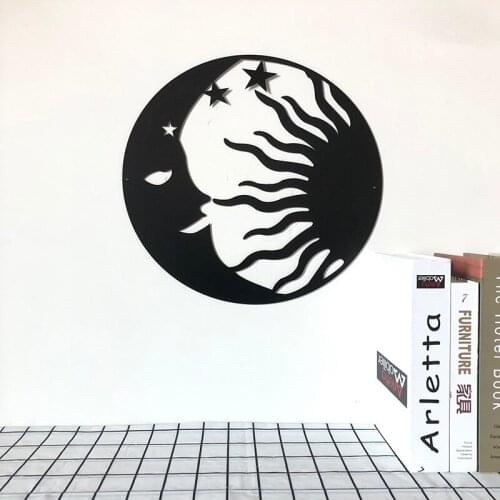 Moon and Sun metal wall art, metal wall logo, metal wall hanging, Celtic wall art, symbol wall art, symbol wall logo