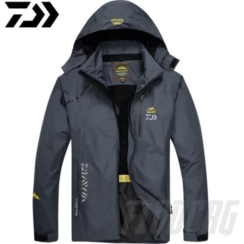 Daiwa Sports Fishing Clothing Mens Autumn Outdoor Climbing Rock Climbing Hiking Windbreaker Waterproof Fishing Jacket with Hood