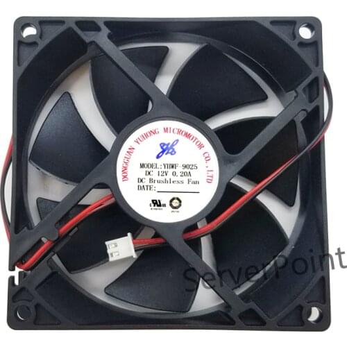 New for Original YHWF-9025 refrigerator water dispenser cooling fan 12V 0.20A 2line 9CM 9025