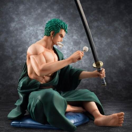 One Piece Anime Figure Roronoa Zoro 13cm Sitting Ver. 1/8 Manga Statue Anime One Piece PVC Action Figure Collectible Model Toys