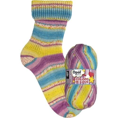 1*100g ball Opal colors in love&elegant Sock Yarn 75% wool, 25% polyamide/ Nylon Winter 4 ply socks knitting yarn
