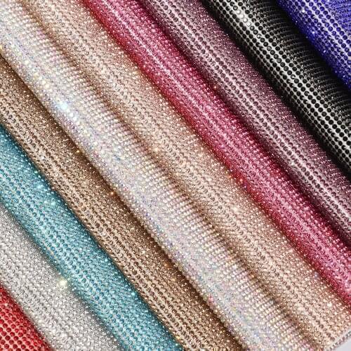 24* 20cm Self Adhesive Crystal Bling Bling Rhinestone Sticker Sheet DIY Glitter Paster Diamond Scrapbooking Decal Home Car Decor