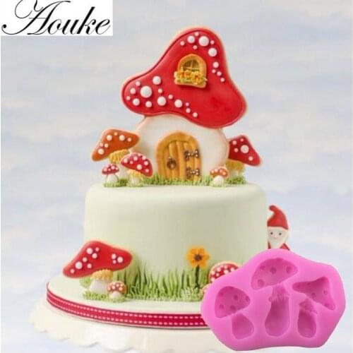 Mushroom Shape Silicone Mold Epoxy Resin DIY Chocolate Mold Fondant Cake Baking Decoration Forest Mushroom Shape Silicone Mold