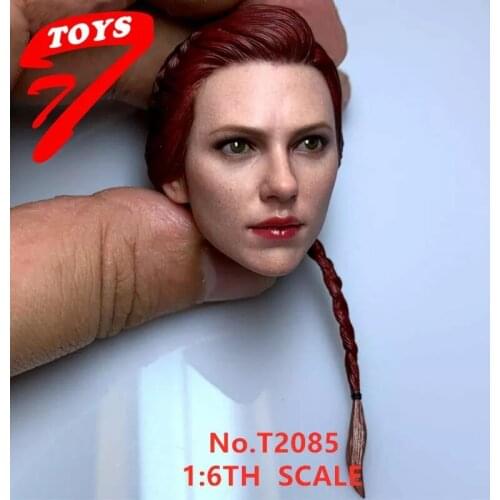 In Stock 1/6 Black Widow Scarlett Head Sculpt For 12" Female Figure Body Toys For Collection