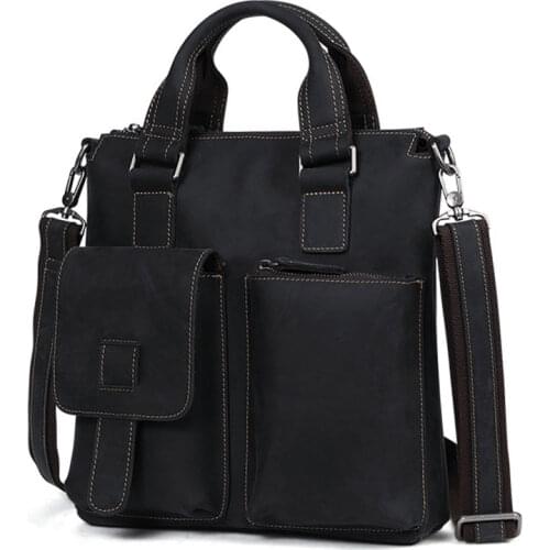 JOYIR New Mens Bag Business Office Shoulder Bags Man Messenger Pack Male Handbags Sling Pouch Retro Leather Bag Bolso for Ipad